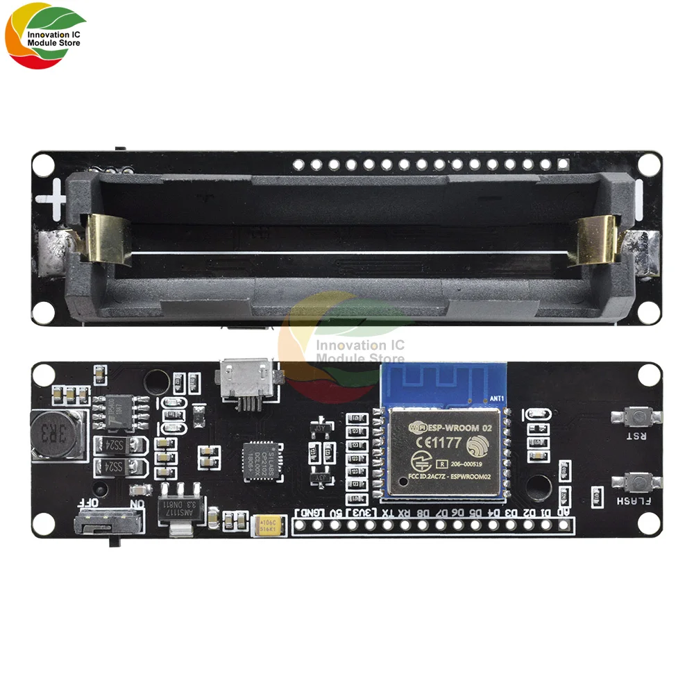 

Ziqqucu WeMos Mini D1 ESP8266 WiFi Wireless NodeMcu Module Development Board 18650 Battery Case Esp-Wroom-02 for Arduino