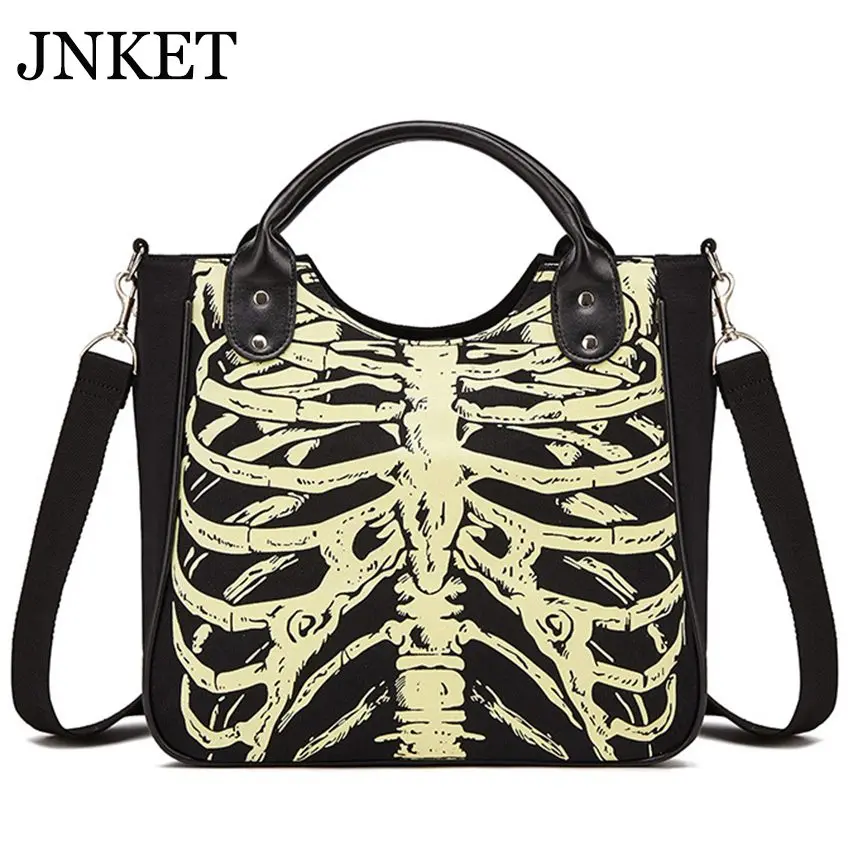 JNKET New Women Canvas Handbag Skull Shoulder Bag Casual Luminous Sling Bag Crossbody Bag
JNKET New Women Canvas Handbag Skull Shoulder Bag Casual Luminous Sling Bag Crossbody Bag