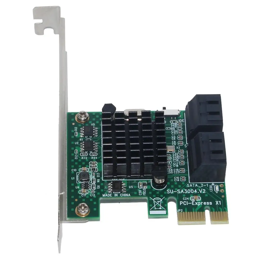 SSU SA3004 4 порта 6G PCI E к SATA3.0 расширительный Майнер адаптер Карточка SSD IPFS майнинговая