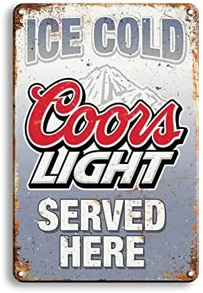 MeowPrint Ice Cold Cours Light Beer Served here Vintage Metal bar Signs Tin Sign 12 x 8In
MeowPrint Ice Cold Cours Light Beer Served here Vintage Metal bar Signs Tin Sign 12 x 8In