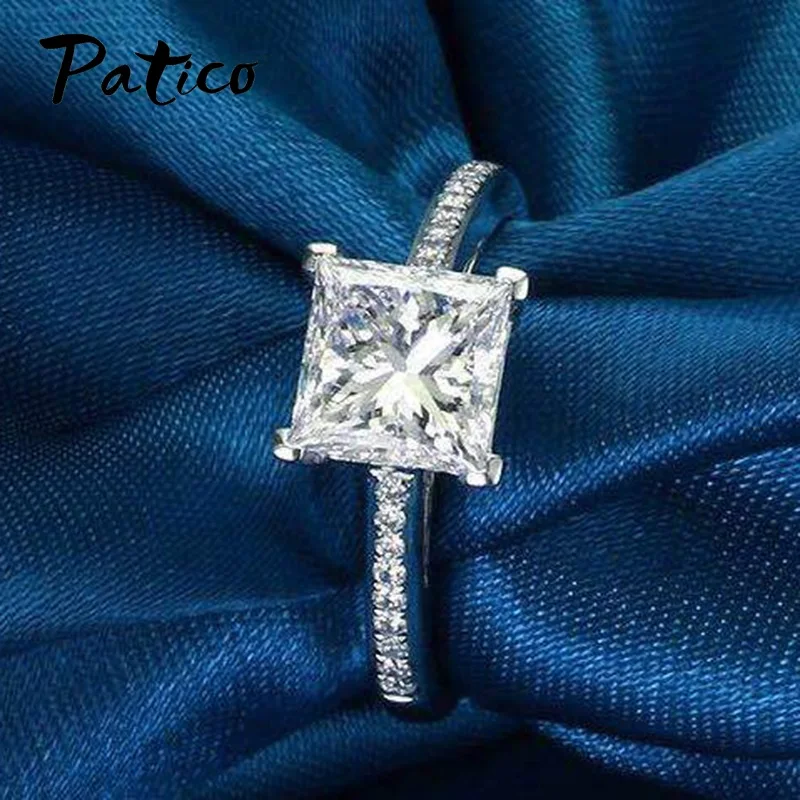 Sparkling Crystal Women 925 Sterling Silver Rings For Wedding Party Four Claws Design Anillos Mujer Fashion Jewelry
Sparkling Crystal Women 925 Sterling Silver Rings For Wedding Party Four Claws Design Anillos Mujer Fashion Jewelry