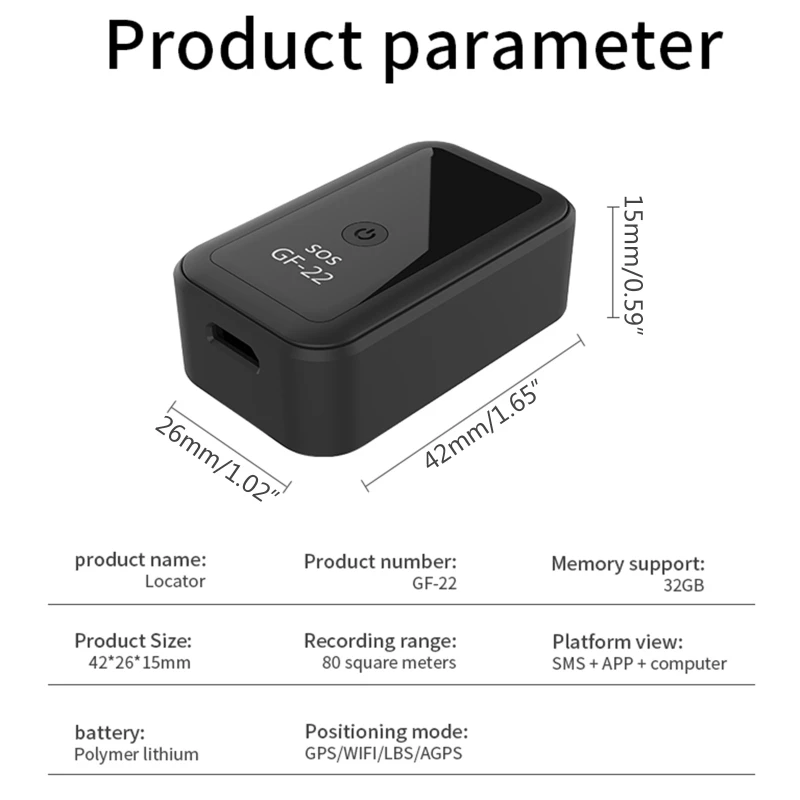 2021 New GF22 Car GPS Tracker Strong Magnetic Small Location Tracking Device N0HC
2021 New GF22 Car GPS Tracker Strong Magnetic Small Location Tracking Device N0HC