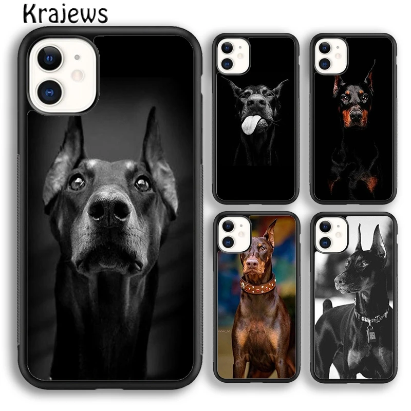 Красивый чехол krajew для телефона с изображением собаки добермана iPhone 5s 6s 7 8 plus X XR XS