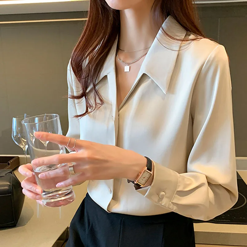 2021Spring And Autumn Fashion Button Shirt Blouse Women Long Sleeves Office Lady Female Wear To Work Shirts
2021Spring And Autumn Fashion Button Shirt Blouse Women Long Sleeves Office Lady Female Wear To Work Shirts