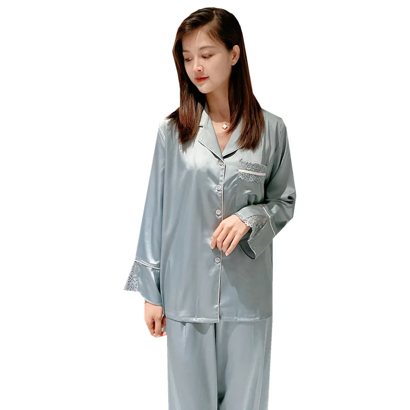 Ice silk pajamas lady fall simulation silk princess long-sleeved two suit leisurewear thin ladies
Ice silk pajamas lady fall simulation silk princess long-sleeved two suit leisurewear thin ladies