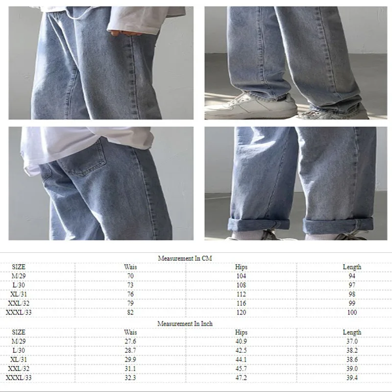 Retro Wide legs Jeans Men's Fashion Solid Color Casual Straight Jean Pants Men Streetwear Hip Hop Denim Trousers Mens Size S-3XL
Retro Wide legs Jeans Men's Fashion Solid Color Casual Straight Jean Pants Men Streetwear Hip Hop Denim Trousers Mens Size S-3XL