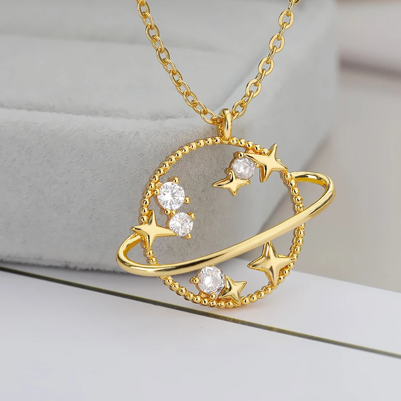 Fashion Elegant Crystal Hollow Universe Planet Necklace For Women Star Pendant Chain Necklaces Wedding Jewelry Gifts On-Sale
Fashion Elegant Crystal Hollow Universe Planet Necklace For Women Star Pendant Chain Necklaces Wedding Jewelry Gifts On-Sale