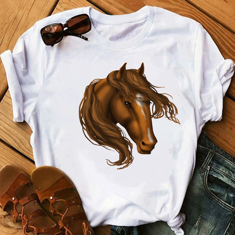 Fashion Aesthetic Art T Shirt Female Loose T Shirt Harajuku Short Sleeve Streetwear Tshir Horse Head Print Women Top
Fashion Aesthetic Art T Shirt Female Loose T Shirt Harajuku Short Sleeve Streetwear Tshir Horse Head Print Women Top