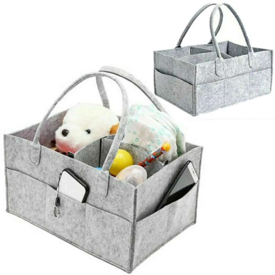 Grey Felt Container Newborn Baby Diaper Bag Maternity Handbag Nursery Storage Portable Holder Bag Foldable Baby Care Bag
Grey Felt Container Newborn Baby Diaper Bag Maternity Handbag Nursery Storage Portable Holder Bag Foldable Baby Care Bag