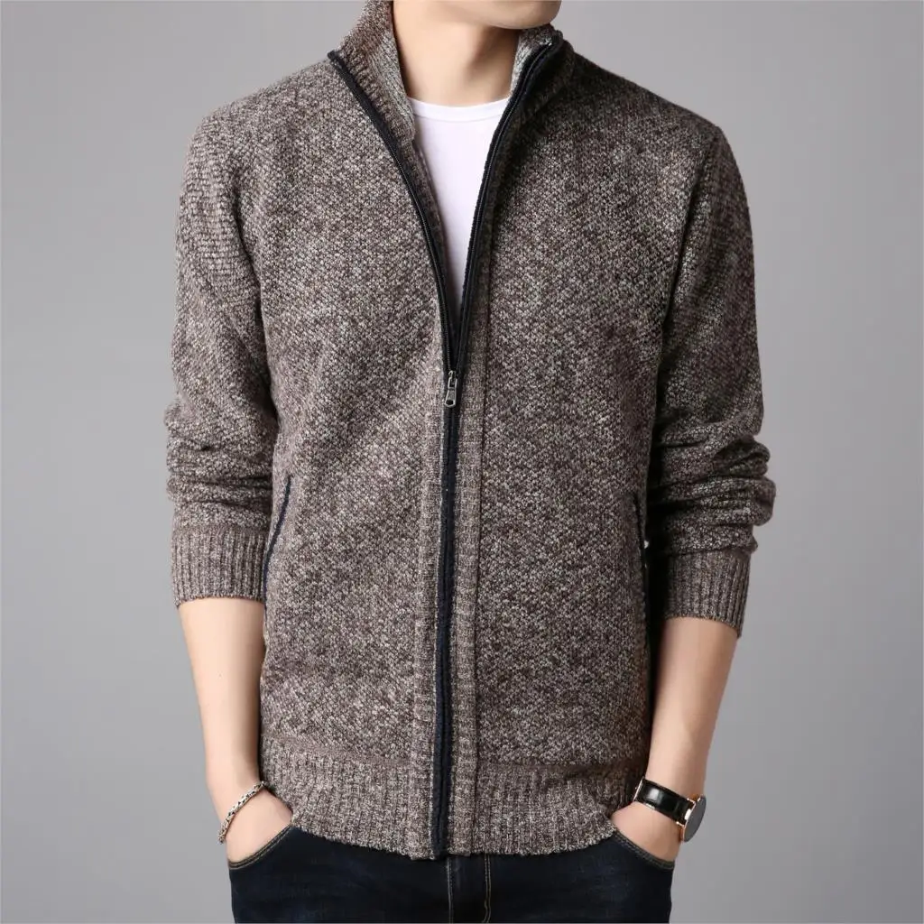 Winter Fleece Men's Sweater Coat Side Pocket Long Sleeve Knitted Cardigan Full Zip Autumn Warm Male Fashionable Causal Clothing
Winter Fleece Men's Sweater Coat Side Pocket Long Sleeve Knitted Cardigan Full Zip Autumn Warm Male Fashionable Causal Clothing