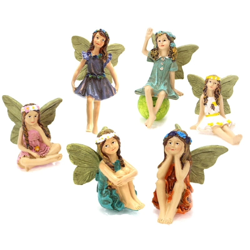 Fairy Garden - 6pcs Miniature Fairies Figurines Accessories for Outdoor or House Decor Fairy Garden Supplies W3JA
Fairy Garden - 6pcs Miniature Fairies Figurines Accessories for Outdoor or House Decor Fairy Garden Supplies W3JA