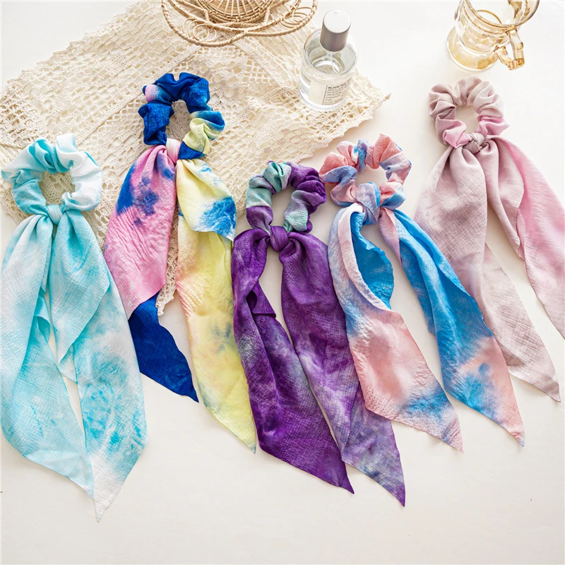 2021 New Tie-dye Hair Scrunchie for Women Bow Knot Scrunchy Bows Ponytail Holder Hairband Girls Hair Ties Hair Accessories Gift
2021 New Tie-dye Hair Scrunchie for Women Bow Knot Scrunchy Bows Ponytail Holder Hairband Girls Hair Ties Hair Accessories Gift
