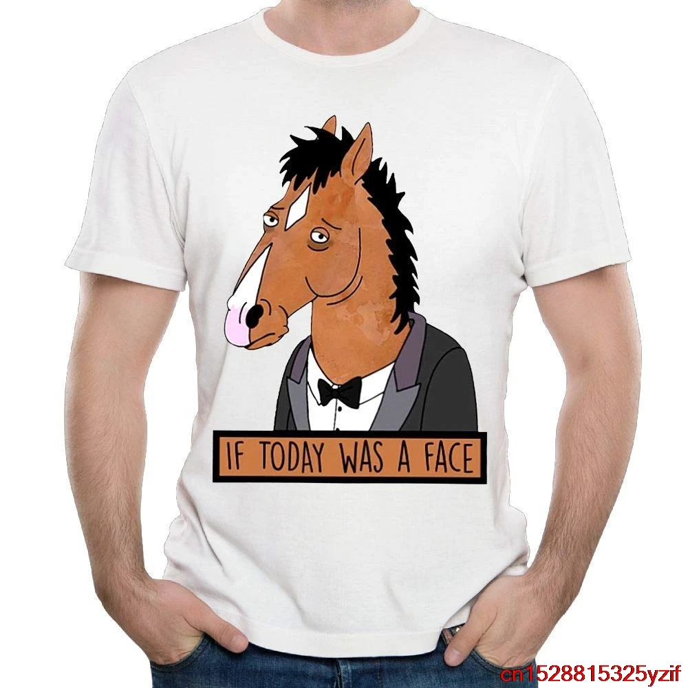 Фото BoJack Horseman Мужская Идеальная футболка с коротким рукавом белая - купить