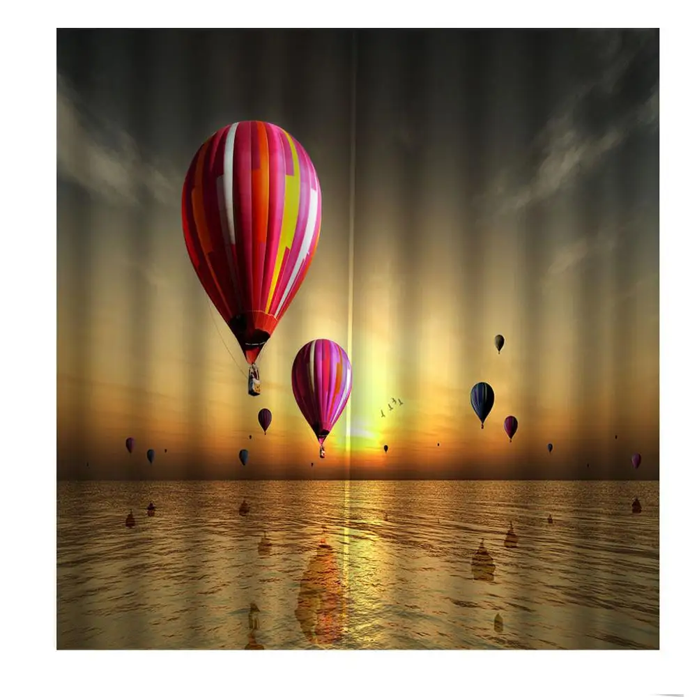 Customized Sunset Blackout Curtains Hot Air Balloon on Skyline with Horizon at Sea Background Scenery Window Drapes Indoor Decor
Customized Sunset Blackout Curtains Hot Air Balloon on Skyline with Horizon at Sea Background Scenery Window Drapes Indoor Decor
