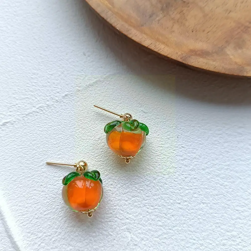 Persimmon Orange Color Flower Leaf Stud Earrings For Women Painting Oil Glazed Glass Earrings Jewelry Accessories I0n7
Persimmon Orange Color Flower Leaf Stud Earrings For Women Painting Oil Glazed Glass Earrings Jewelry Accessories I0n7