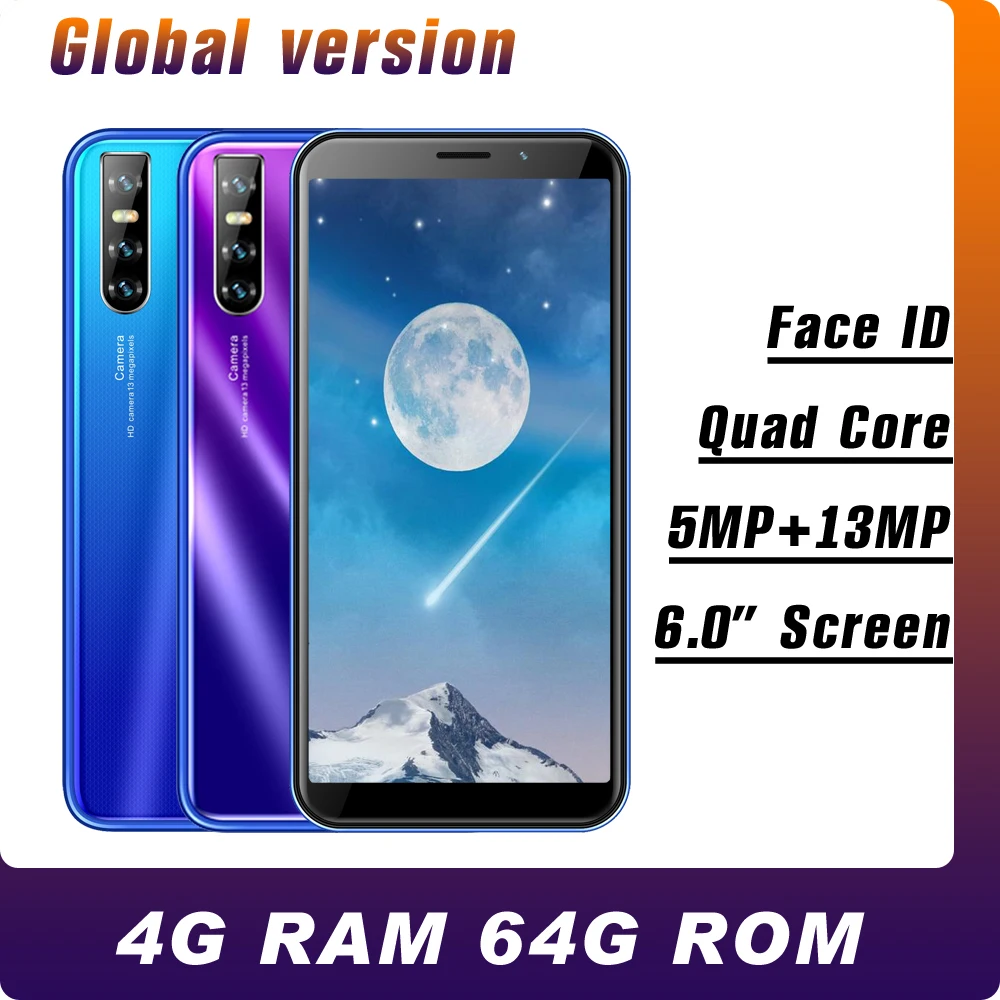 A70s 5MP+13MP smartphone 6.0inch 4GB RAM 64GB ROM Quad core Face ID unlocked Global mobile phone Wifi android cheap celulares 3G
A70s 5MP+13MP smartphone 6.0inch 4GB RAM 64GB ROM Quad core Face ID unlocked Global mobile phone Wifi android cheap celulares 3G