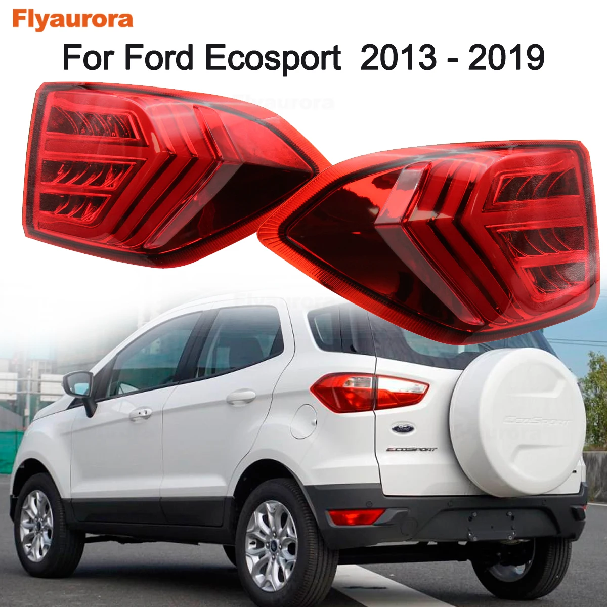 Тюнинг автомобилей для Ford Ecosport 2013 2014 2015 2016 2017 2018 2019 год вне фонарь заднего фонаря