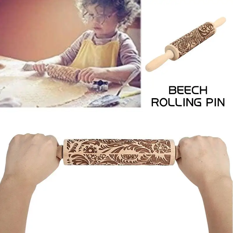 Wood Bakng Mold Embossing Mold Beautiful Environmental Christmas Tool Kitchen DIY Rolling Pin Cake Cookies Party Gingerbread
Wood Bakng Mold Embossing Mold Beautiful Environmental Christmas Tool Kitchen DIY Rolling Pin Cake Cookies Party Gingerbread