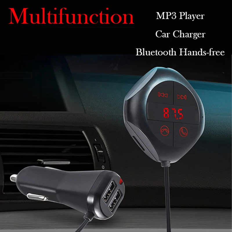 Car MP3 Player Car Bluetooth FM Transmitter Handsfree Car Kit MP3 Music Player Radio Voltage Monitor TF U Disk 2 USB Car Charger
Car MP3 Player Car Bluetooth FM Transmitter Handsfree Car Kit MP3 Music Player Radio Voltage Monitor TF U Disk 2 USB Car Charger