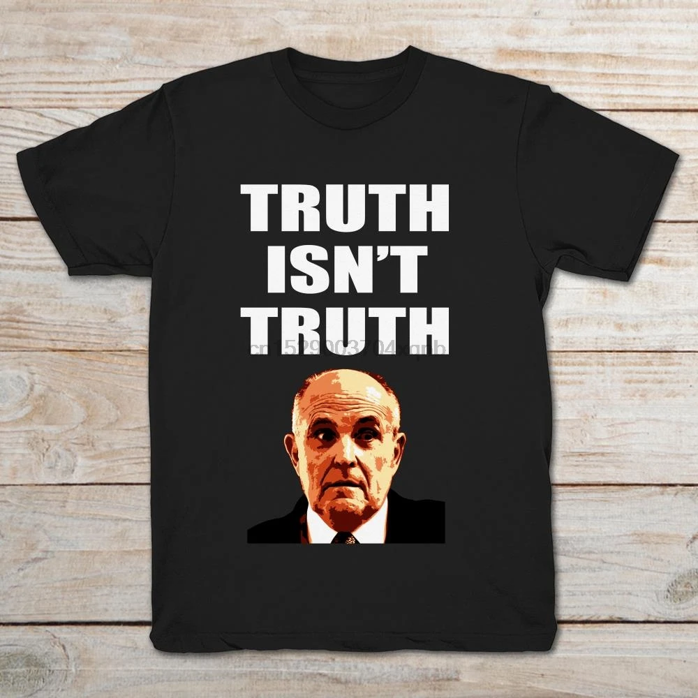 Брендовая футболка Rudy Giuliani Truth Is Not Мужская с короткими рукавами|Мужские футболки|