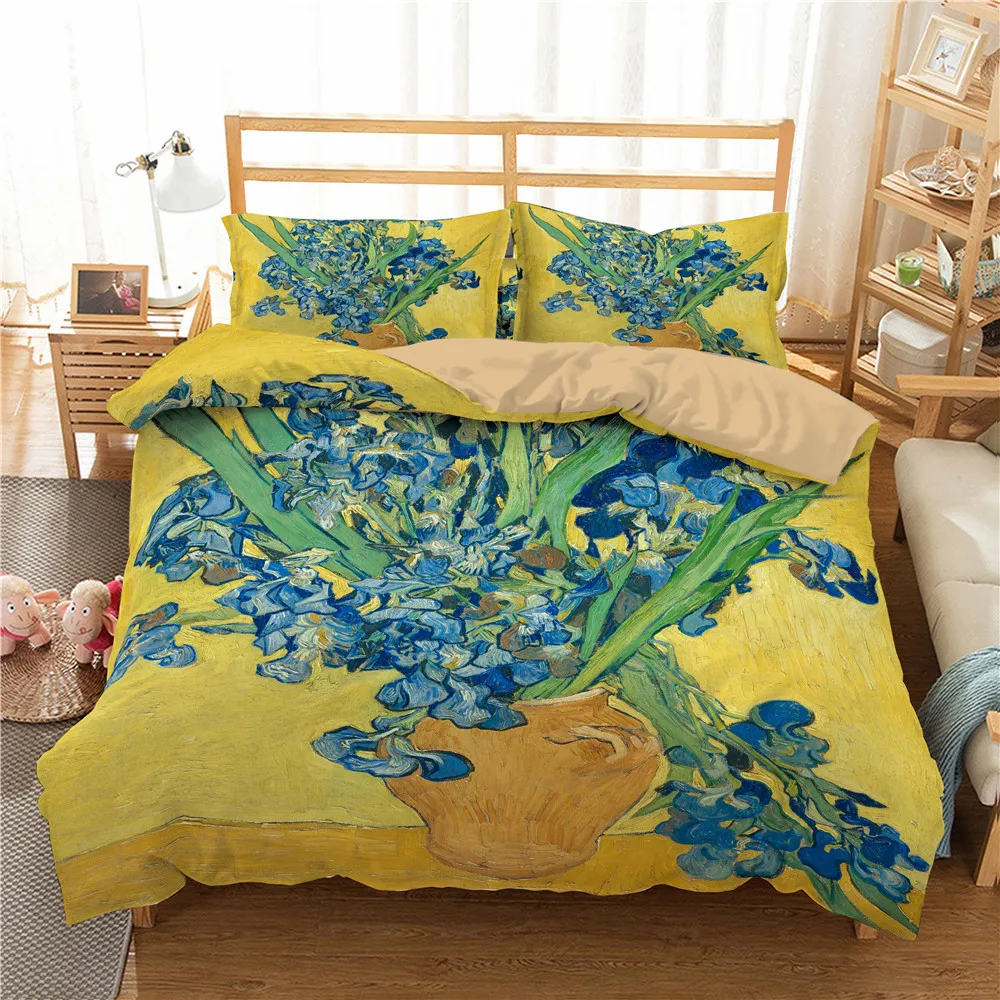 Bo Niu Geometry Famous Van Gogh Sunflower and Star Night Print Bedding Set 3D Printed Bed Set Duvet Cover and Pillowcase
Bo Niu Geometry Famous Van Gogh Sunflower and Star Night Print Bedding Set 3D Printed Bed Set Duvet Cover and Pillowcase