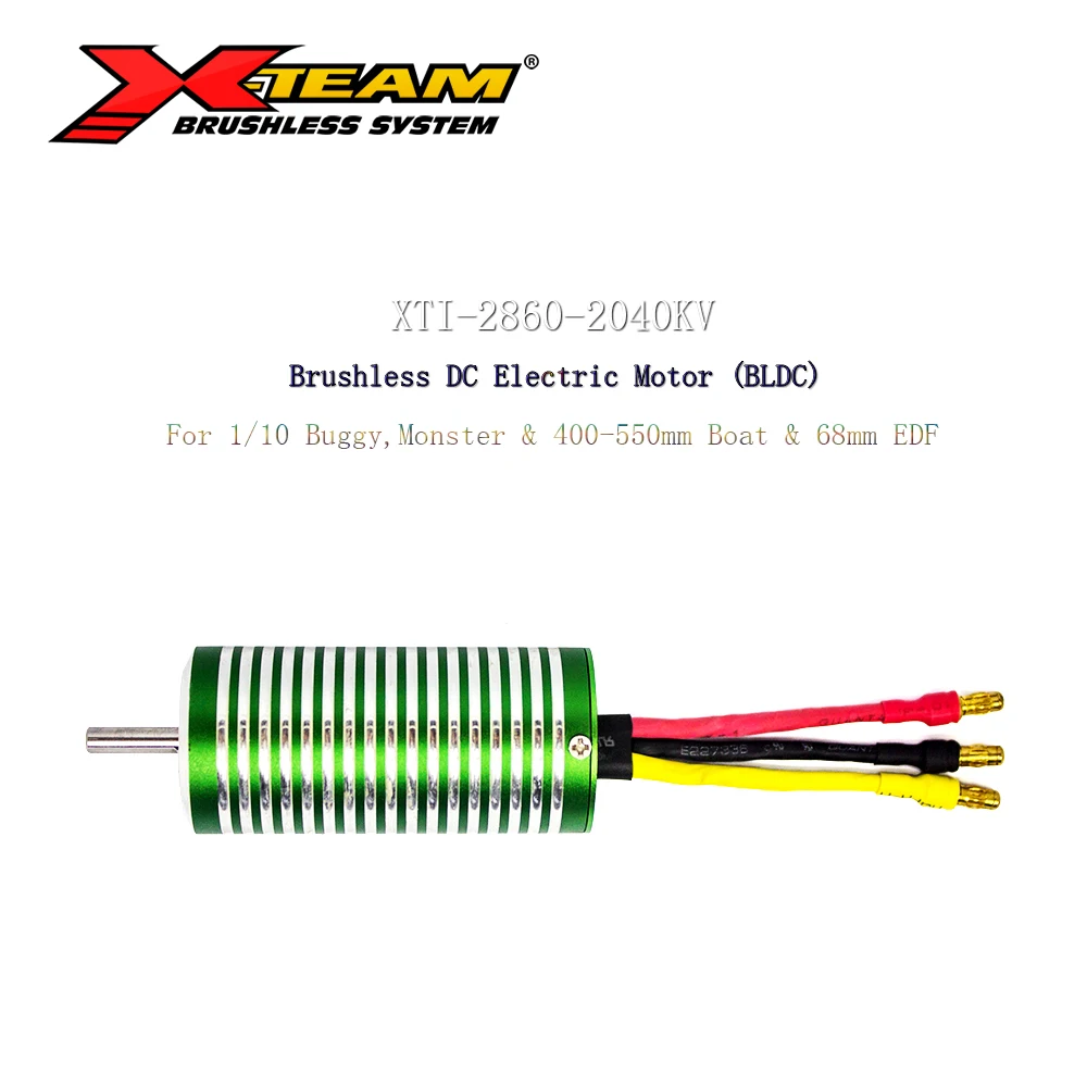 X TEAM бесщеточный двигатель 2860 2040KV BLDC электродвигатель для 1/10 BuggyMonster 400 550 мм Лодка