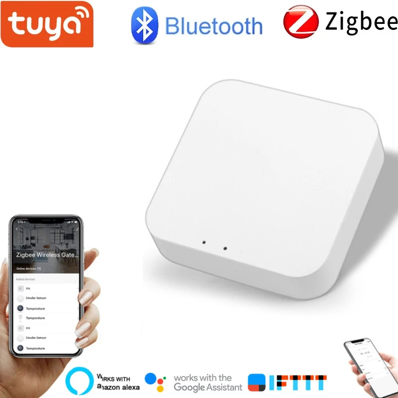 Smart Multi-mode Gateway ZigBee 3.0 Bluetooth 2 in 1 Hub Work With Tuya Smart App Voice Control Via Alexa Google Home
Smart Multi-mode Gateway ZigBee 3.0 Bluetooth 2 in 1 Hub Work With Tuya Smart App Voice Control Via Alexa Google Home