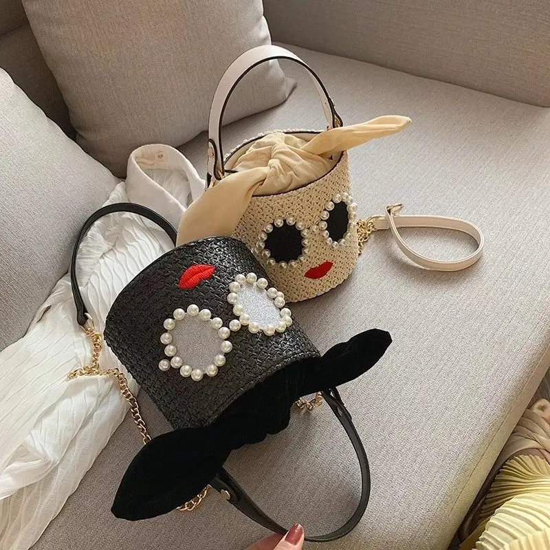Female Summer Handmade Woven Shoulder Messenger Bags Ladies Shopping Purse Beach Bags Handbags Women Straw Bucket Bag S2511
Female Summer Handmade Woven Shoulder Messenger Bags Ladies Shopping Purse Beach Bags Handbags Women Straw Bucket Bag S2511