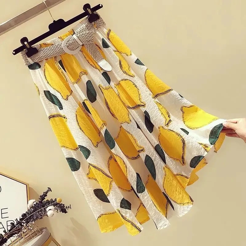 Oversized Beach Skirt 2021 Summer Korean Style Pure Cotton Bohemian Print Skirt Female Breathable High Waist Mid-length A-line
Oversized Beach Skirt 2021 Summer Korean Style Pure Cotton Bohemian Print Skirt Female Breathable High Waist Mid-length A-line