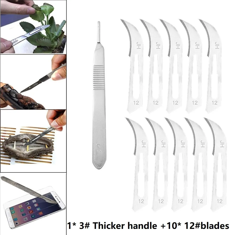 11pcs Carbon Steel Utility Blade Tool Set DIY Cutting Tool PCB Repair Animal Scalpel Titanium K Nife Hand Tools
11pcs Carbon Steel Utility Blade Tool Set DIY Cutting Tool PCB Repair Animal Scalpel Titanium K Nife Hand Tools