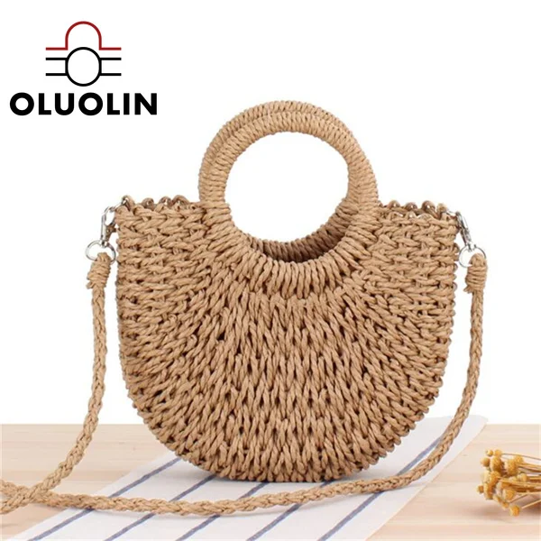 Women Handmade Half-Round Rattan Woven Straw Bag Summer Casual Ladies Messenger Shoulder/Crossbody Bags Girl Small Beach Handbag
Women Handmade Half-Round Rattan Woven Straw Bag Summer Casual Ladies Messenger Shoulder/Crossbody Bags Girl Small Beach Handbag