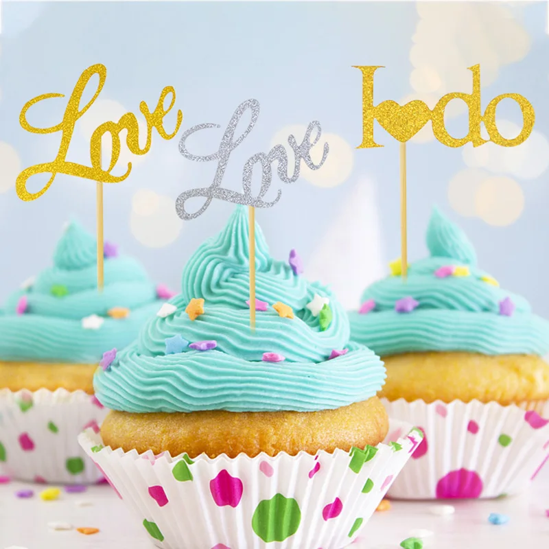 20pcs Wedding Cake Topper Gold Silver Glitter Love Paper Cupcake Topper Wedding Decoration Valentine's Day Cake Baking Supplies
20pcs Wedding Cake Topper Gold Silver Glitter Love Paper Cupcake Topper Wedding Decoration Valentine's Day Cake Baking Supplies