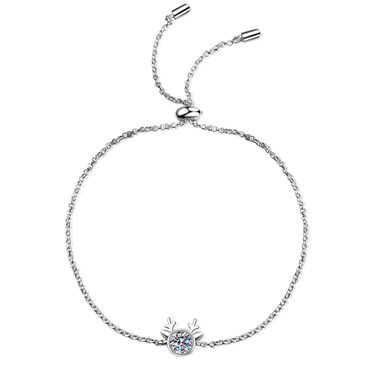 DUQ Luxury Roamntic Moissanite Deer Bracelets Girl Accessories Fashion 925 Silver Bracelets For Women Lover Valentine's Day Gift
DUQ Luxury Roamntic Moissanite Deer Bracelets Girl Accessories Fashion 925 Silver Bracelets For Women Lover Valentine's Day Gift
