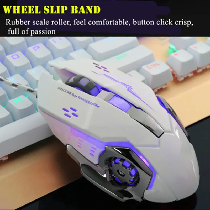 Игровая мышь с usb зарядкой, бесшумная светящаяся Механическая 2,4 ГГц светодиодный светильник, Оптическая передача, компьютерные аксессуары ...
Игровая мышь с usb зарядкой, бесшумная светящаяся Механическая 2,4 ГГц светодиодный светильник, Оптическая передача, компьютерные аксессуары ...