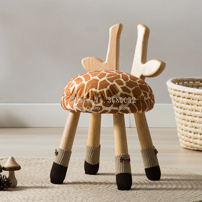 Cartoon Animal Baby Stool Solid Wood Children Lovely Small Household Bench Fawn Chair Furniture Combination 
Cartoon Animal Baby Stool Solid Wood Children Lovely Small Household Bench Fawn Chair Furniture Combination