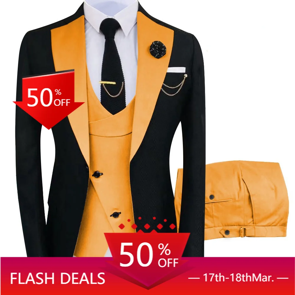 New Costume Homme Popular Clothing Luxury Party Stage Men's Suit Groomsmen Regular Fit Tuxedo 3 Peice Set Jacket+Trousers+Vest
New Costume Homme Popular Clothing Luxury Party Stage Men's Suit Groomsmen Regular Fit Tuxedo 3 Peice Set Jacket+Trousers+Vest