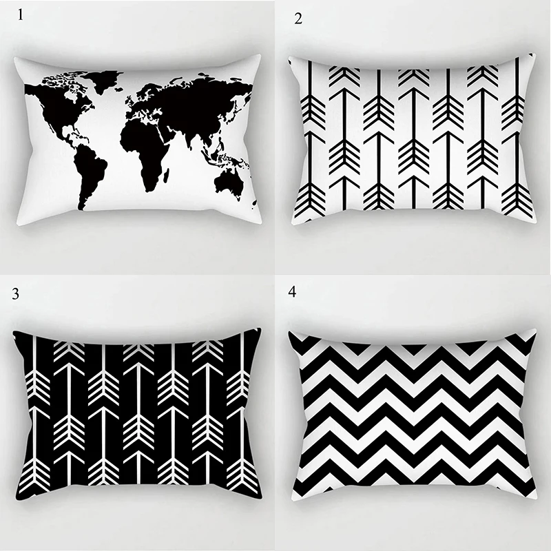 Black White Geometric Cushion Cover Home Decoration Map Pillowcase 30x50cm Pillowcases Creative Fashion Sofa Household Supplies
Black White Geometric Cushion Cover Home Decoration Map Pillowcase 30x50cm Pillowcases Creative Fashion Sofa Household Supplies