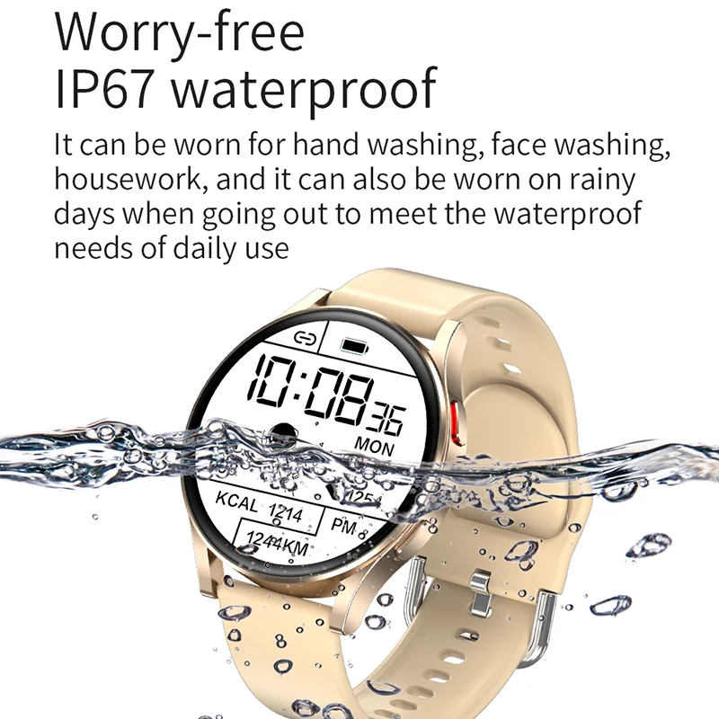 Смарт-часы женские водонепроницаемые с поддержкой Bluetooth и Пульсометром |