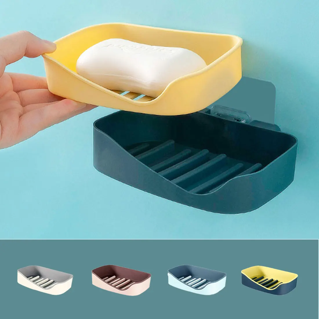 Стеллаж для мыла в ванную комнату, настенный двухслойный держатель для мыла, губка для мыла, Аксессуары для посуды, самоклеящиеся 
Стеллаж для мыла в ванную комнату, настенный двухслойный держатель для мыла, губка для мыла, Аксессуары для посуды, самоклеящиеся