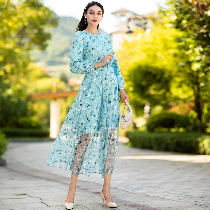 Осень-зима 2021, женское платье, офисные женские сетчатые платья, бальное платье, длинное платье в английском стиле, ажурное платье 
Осень-зима 2021, женское платье, офисные женские сетчатые платья, бальное платье, длинное платье в английском стиле, ажурное платье