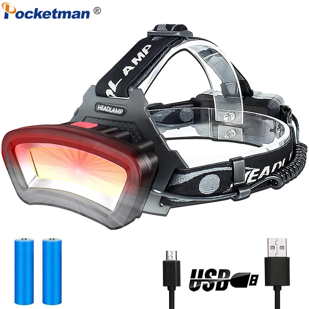 Pocketman USB Rechargeable COB LED Headlamp 200M Long Range Headlight Waterproof Head Lamp with Battery Power Display
Pocketman USB Rechargeable COB LED Headlamp 200M Long Range Headlight Waterproof Head Lamp with Battery Power Display