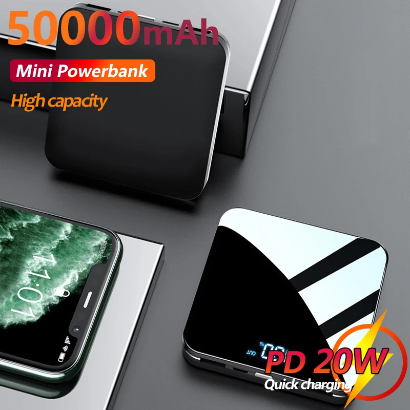 Mini Power Bank 50000mAh Suitable for IPhone Xiaomi Portable LCD Digital Display Fast Charger, External Battery One-way Fast
Mini Power Bank 50000mAh Suitable for IPhone Xiaomi Portable LCD Digital Display Fast Charger, External Battery One-way Fast