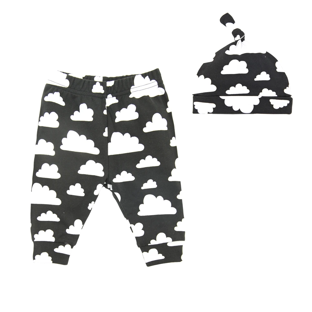 Honeyzone Baby Boy Girl Pants And Hat Suit Soft Cotton Infant Pajamas Children Leggings White Cloud Print Black Clothes Pantalon
Honeyzone Baby Boy Girl Pants And Hat Suit Soft Cotton Infant Pajamas Children Leggings White Cloud Print Black Clothes Pantalon