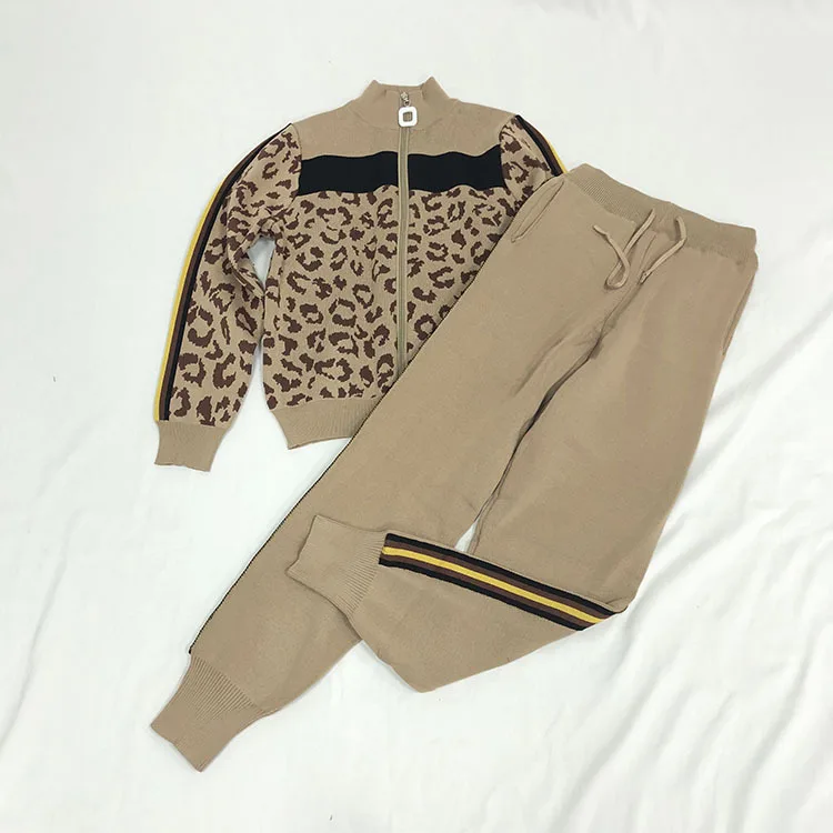 Ladies suits 2021 Korean-Style Autumn New Color Matching Zipper Cardigan Leopard Print Knitting Suit Trendy Women's All-Match
Ladies suits 2021 Korean-Style Autumn New Color Matching Zipper Cardigan Leopard Print Knitting Suit Trendy Women's All-Match
