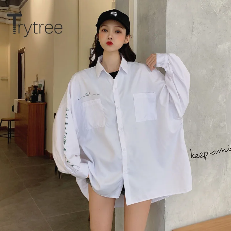 Trytree 2020 Autumn Woman Casual Blouse Turn-down Collar Single Breasted Solid 2 Color Pockets All-Purpose Style Blouse Tops
Trytree 2020 Autumn Woman Casual Blouse Turn-down Collar Single Breasted Solid 2 Color Pockets All-Purpose Style Blouse Tops