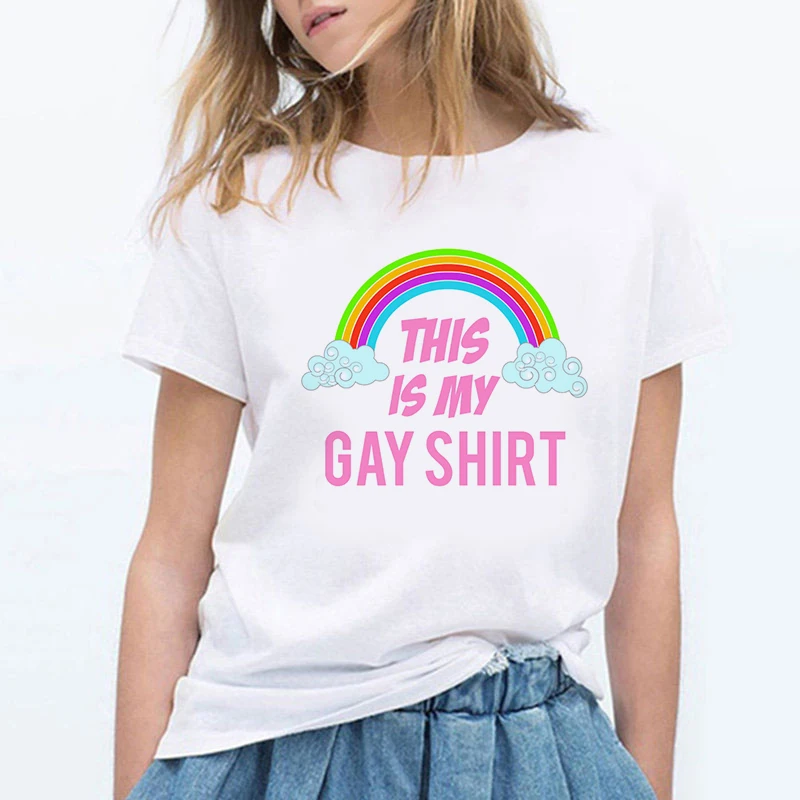 Casual Short Sleeve Women T Shirts Summer Rainbow Graphic Print Lady Top T Shirt Fashion Ullzang Aesthetic Tees for Girls 90s
Casual Short Sleeve Women T Shirts Summer Rainbow Graphic Print Lady Top T Shirt Fashion Ullzang Aesthetic Tees for Girls 90s