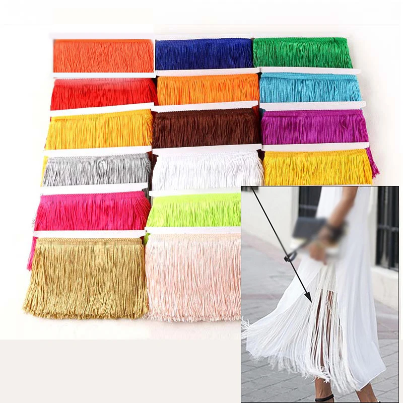 

10/15/20/30cm Tassel Fringe Trim Lace Ribbon for Curtains Dresses Fringes Sewing Trimmings Clothing Accessories Crafts 10Yards