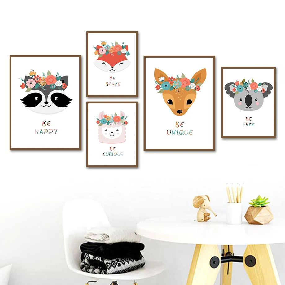 Cartoon Cute Deer Koala Fox Sheep Raccoon Baby Wall Art Canvas Painting Nordic Posters And Prints Wall Pictures Kids Room Decor
Cartoon Cute Deer Koala Fox Sheep Raccoon Baby Wall Art Canvas Painting Nordic Posters And Prints Wall Pictures Kids Room Decor