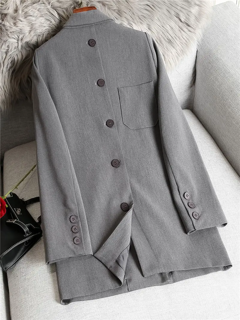 Newest Women's Gray Suit Jacket Korean Style Loose Design Casual Blazer 2021 Spring Autumn Top Simple Ladies Coat y1369
Newest Women's Gray Suit Jacket Korean Style Loose Design Casual Blazer 2021 Spring Autumn Top Simple Ladies Coat y1369