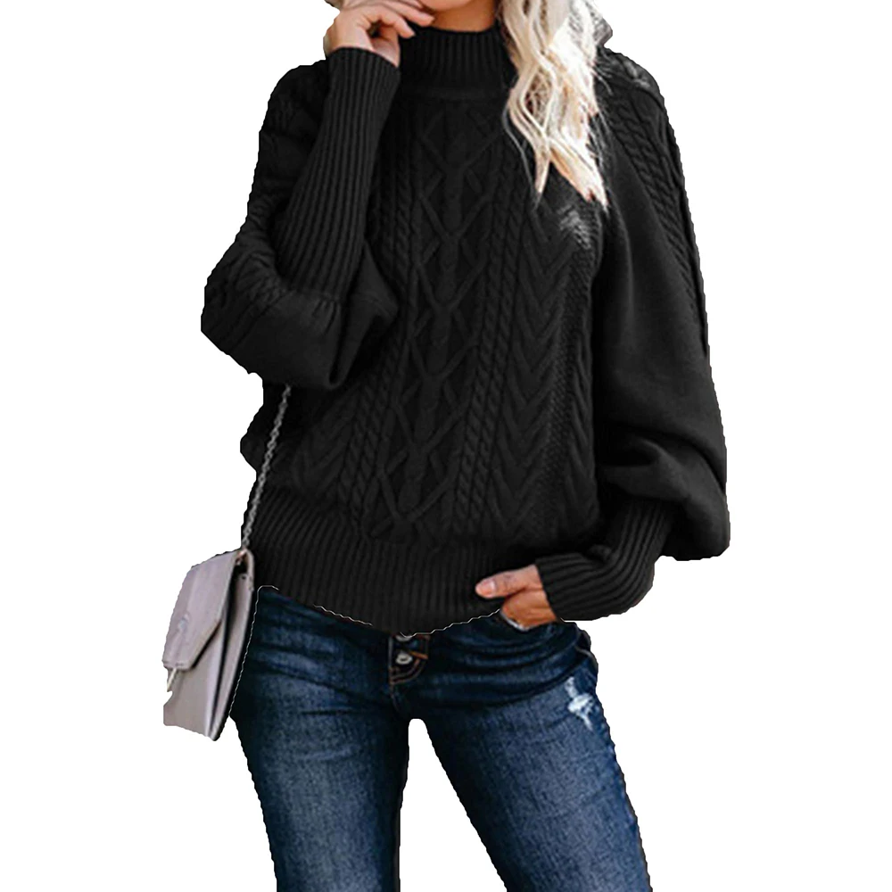 Women Stand-Up Casual Long Sleeve Tops Loose Solid Color Knitwear Half High Collar Ladies Pullover Winter Female Soft Sweater
Women Stand-Up Casual Long Sleeve Tops Loose Solid Color Knitwear Half High Collar Ladies Pullover Winter Female Soft Sweater